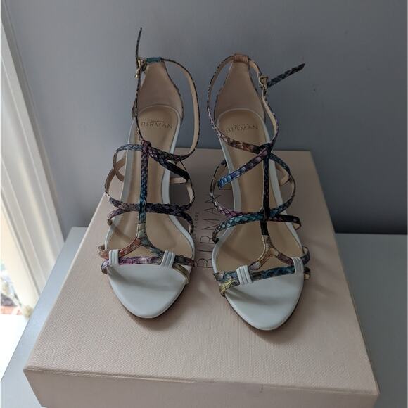 Alexandre Birman Mallica Python Wedge Sandals Size 37.5 = US 7 Retail $650 - Picture 6 of 12